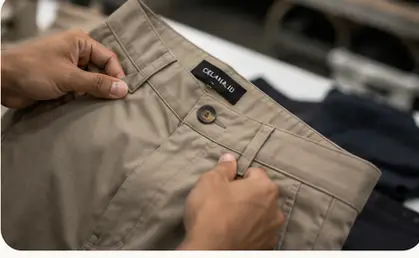 Detail pinggang celana chino CELANA.id